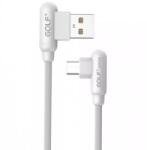 GOLF Cablu Golf Wing Micro USB 45M 1m 2.4A alb (GC-45M-W) - balutatech