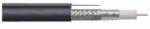Well Cablu coaxial RG6 cu sufa 75R autoportant fire otel cuprat ecranat cu folie Al+AlMg 48X0.12 1m Well (RG6MES-CCS/AL-305BK-WL)