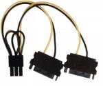 Valueline Cablu de alimentare intern 2x SATA 15 pini tata - PCI Express mama 0.15m Valueline (15308)