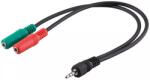 Goobay Cablu adaptor Jack 4 pini 3.5 mm la 2x 3.5 mm mama Goobay (50467) - balutatech