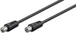 Goobay Cablu COAXIAL TV antena 70DB Dublu ecranat mama-tata 1.5m negru 11720 Goobay (11720)