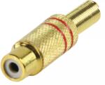 Valueline Mufa RCA mama protectie aurit metal inel rosu Valueline (CC-108R) - balutatech