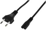 Well Cablu alimentare TV Radio Casetofon cu 2 pini 2x0.5mmp 2.5m negru Well CABLE-701-2.5-WL (CABLE-701-2.5-WL)