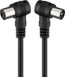 Goobay Cablu conexiune antena 2.5m negru conector cotit Goobay (11526) - balutatech