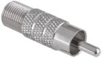 Goobay Adaptor F mama la RCA tata din metal Goobay (11845) - balutatech