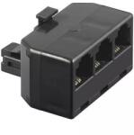 Goobay Adaptor RJ11 tata la 3x RJ11 mama negru Goobay (68590) - balutatech