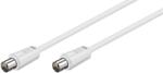 Goobay Cablu COAXIAL TV antena 5m tata-tata 75 ohm 70DB Dublu ecranat CCS alb 68149 Goobay (68149) - balutatech