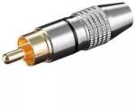 Goobay Mufa RCA tata inel negru metal aurit Goobay (11905) - balutatech