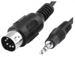 BQ CABLE Cablu DIN 5pini mufa tata la Jack 3.5 mm mufa tata 1.5m negru BQ CABLE (CABLE-441/1.5) - balutatech