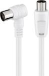 Goobay Cablu antena TV 75ohm Coaxial tata - Coaxial mama in unghi 1.5m 70dB dublu ecranat 5mm Goobay 11712 (11712) - balutatech