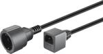 Goobay Cablu prelungitor Schuko mama la tata IEC C14 1.5m 10A cupru 3x1mm negru 55528 Goobay (55528)