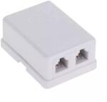 Cabletech Priza 2x RJ11 telefon 6P4C dubla Cabletech (TEL0020) - balutatech