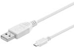 Goobay Cablu USB A tata la micro USB tata 1.8m Hi-Speed USB 2.0 alb Goobay (95143) - balutatech