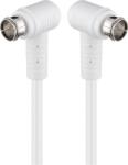Goobay Cablu antena SAT 90 grade 80dB dublu ecranat 1.5m F tata rapida 90 - F tata rapida 90 complet ecranate alb Goobay 67341 (67341) - balutatech