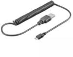 Goobay Cablu spiralat USB la micro USB 1m Goobay (62334) - balutatech