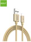 GOLF Cablu USB la micro USB 1m Golf Data Sync Quick Charge 5A auriu GC-76m (GC-76m-GOLD) - balutatech