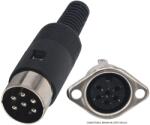 Nedis Conector DIN Nedis 6-pini tata 1buc negru CAVC20903BK (CAVC20903BK) - balutatech