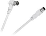 Cabletech Cablu RF video alb mufa dreapta si la 90 grade 5m Cabletech KPO2740F-5 (KPO2740F-5) - balutatech