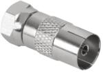 Cabletech Adaptor mufa tv mama la F tata din cupru Cabletech (ZLA0603) - balutatech