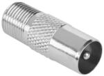Goobay Adaptor coaxial tata la F mama din metal Goobay (11395) - balutatech