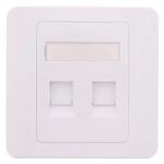 Well Capac priza RJ45 fara Keystone 2 porturi alb Well (LANWP-2P-WL) - balutatech