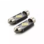 Carguard Set LED auto SMD SOFIT 39mm C5W Can-bus 3W 12V 240lm alb pentru interior portbagaj CarGuard (CAN133)
