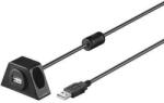 Goobay Cablu prelungitor 2m USB 2.0 Hi-Speed Cupru dublu ecranat cu montare pe birou Goobay (93351) - balutatech