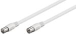 Goobay Cablu COAXIAL TV antena 1.5m mama-tata 75 ohm clasa A 85DB Dublu ecranat CCS alb 66613 Goobay (66613) - balutatech