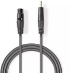Nedis Cablu Audio Balansat XLR 3 Pini mama - Jack 3.5 mm tata stereo 1m Gri NEDIS (COTH15320GY10)