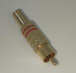Goobay Mufa RCA tata metal inel rosu cablu 7mm Goobay (11616) - balutatech