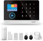 Tuya Sistem de alarma wireless, LCD, WiFi, GSM, RFID, touchscreen, control prin aplicatie, kit inteligent cu senzor si detector PIR, compatibil cu aplicatia Tuya, alerta prin SMS, apel vocal @Smartwiz