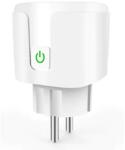 Tuya Priza Inteligenta Wi-Fi cu Monitorizare Consum, programabil, Compatibil cu app Tuya, Smart Life, Control vocal, Alexa, Amazon, Google Home, 16A @SmartWiz