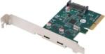 Lanberg Placa PCI Express x1 2X USB-C 3.2 GEN, chipset Asmedia ASM1142, greutate 34 g (PCE-UC3-002) - cel