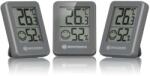 Bresser Termometru Hygrometru Bresser Set 3 bucati, Digital, Cu Indicator Smiley, Gri (85495338)