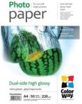 ColorWay Fotópapír, kétoldalas magasfényű, A4, 50 lap (PGD220050A4) (PGD220050A4)