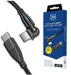 3mk Protection Hyper N-Series adatkábel Type-C - Type-C, 100cm, FEKETE (GP-193839) (GP-193839)