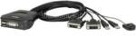 ATEN 2 portos USB-s KVM switch, (billentyűzet, video, egér) elosztó, DVI kimenettel CS22D (CS22D-AT) (CS22D-AT)