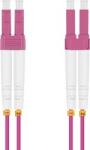 helos Cablu fibra optica helos Duplex OM4 3, 0mm LC-LC 50/125m violet inchis LSZH 3m (115702)