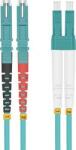 helos Cablu fibra optica helos Duplex OM3 E2000 (LSH)-LC aqua, 10m (51577.10 / HW 254695)