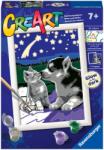 Ravensburger Set de pictură după numere Ravensburger CreArt - Prietenii Lunii (20212)