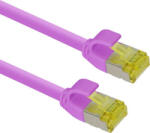 helos Cablu twisted pair CAT 7 helos Patchkabel Ultraslim S/FTP RJ45 magenta 7, 5m AWG28/7 LSZH GHMT (333113)