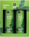 Bodyfarm Set Green Tea - Gel de duș și Lapte de corp, 2 x 250 ml