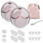 KinderKraft Pompa electrică dublă pentru lapte Kinderkraft - Mamaflow Double, Pink (NEW024986)