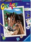 Ravensburger Set pentru pictură după numere Ravensburger CreArt - Căluț și mânz (23573)