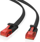 helos Cablu patch Cat 6 Ultraplat U/UTP RJ45 negru 15m (263014)