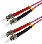 helos Cablu fibra optica helos Duplex OM4 7, 5m ST-ST, violet, LSZH (126426)