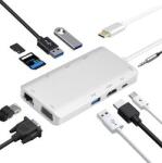 helos Docking station helos, USB 3.1 Type-C HDMI/VGA/USB/LAN/AUDIO/SD, PREMIUM (304265)