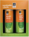 Bodyfarm Set Mandarin & Basil - Gel de duș și Lapte de corp, 2 x 250 ml