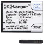 Cameron Sino Nokia 6124 Classic CAMERON SINO akku 900mAh LI-ION BL-5B kompatibilis (CS-NK5BHL)