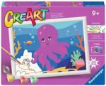 Ravensburger Set de pictură după numere Ravensburger CreArt - Caracatiță (Neon) (12023257)